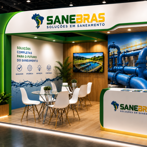 mockup estande comercial